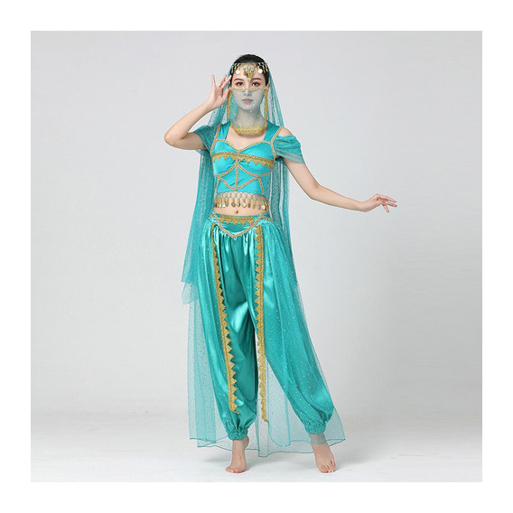 Disfraz De Princesa Árabe Bordado De Danza India Bollywood A