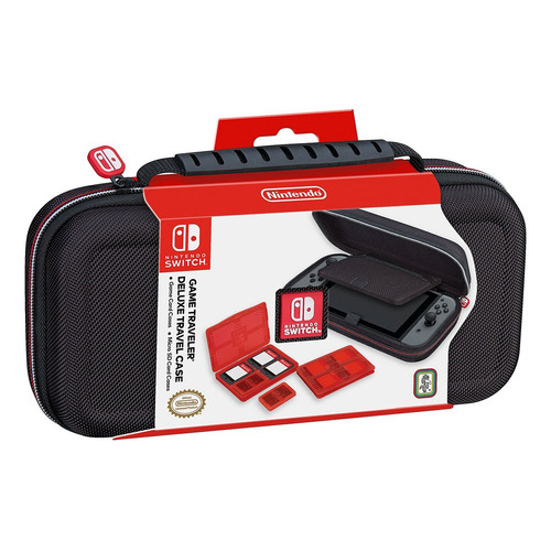 Estuche De Viaje Dlx Para Nintendo Switch Color Negro