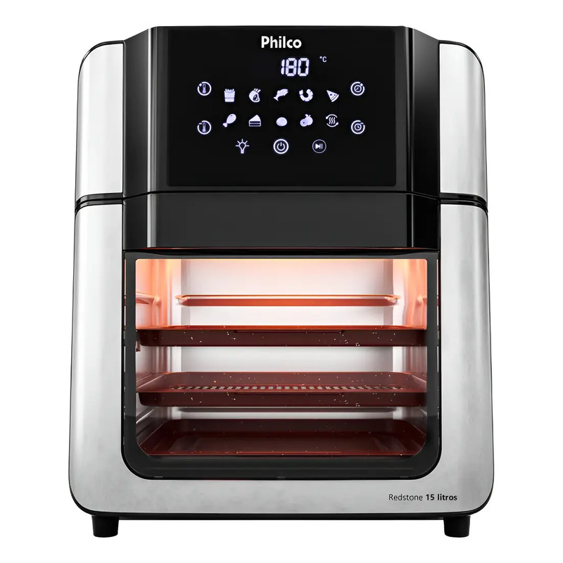 Air Fryer Oven Philco 15l Painel Digital Paf15a Cor Preto