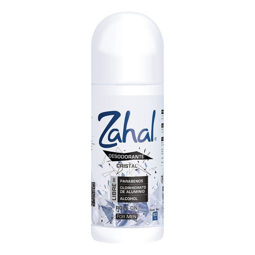 Zahal Desodorante Roll On Para Hombre 90 Ml Cristal Alumbre