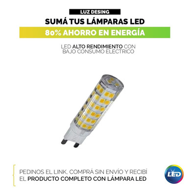 Colgante 1 Luz Canopus Cristal Apto Led G9 Deco Moderno Pal