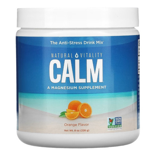 Natural Vitality Calm Magnesio Bebidas Antiestrés 226g Sabor Naranja