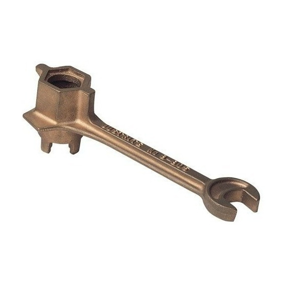 Llave P/ Tambor Justrite Antichispa Bronce 2 Y 3/4 Pulgadas