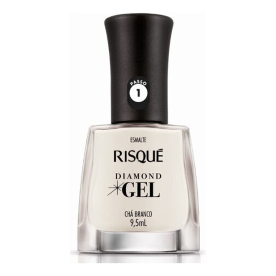 Esmalte Risqué Diamond Gel Chá Branco