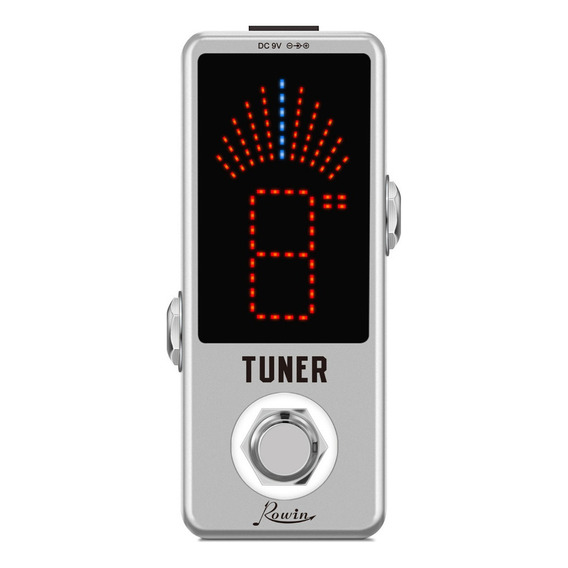 Mini Pedal Afinador Cromático Efeito Led Display Verdadeiro