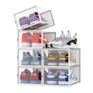 Mu:4life 6 Cajas Transparente Organizador Apilable Zapateros