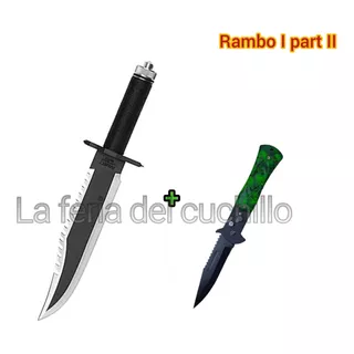 Cuchillo Rambo Primera Sangre P2 + Regalo Navaja Calavera