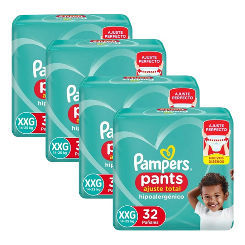 4un Pampers Confort Sec Pants Ajuste Total Talle Xxg X32 Pañales