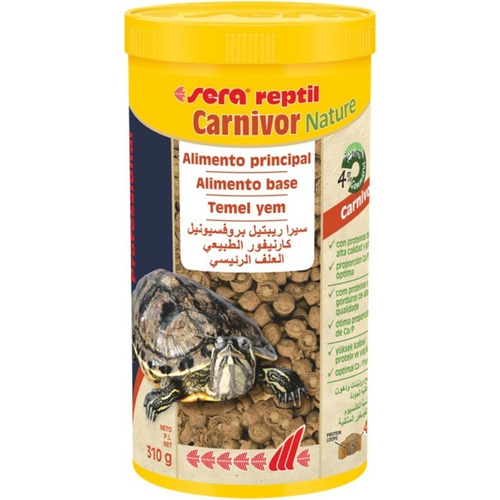 Alimento Tortugas Acuáticas, Sera Carnivor 310 Grs. 1000 Ml