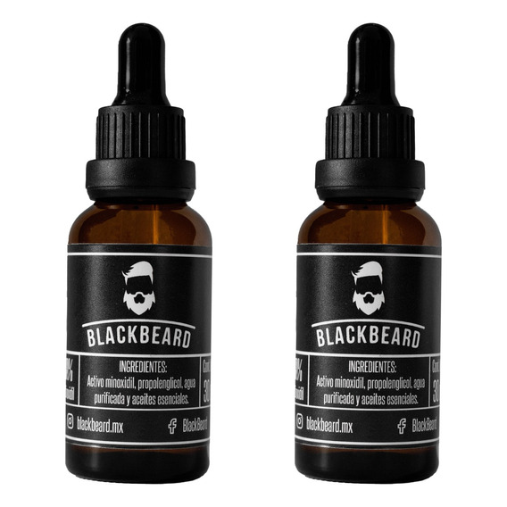 Minoxidil Al 10% Blackbeard Adicionado Con Cafeina Dos Meses