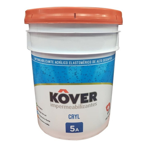 Impermeabilizante Kover Cryl 5 Años Terracota 19 Lt # 4405-6