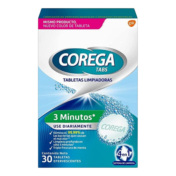 Limpiador Prótesis Corega 30 Tabletas