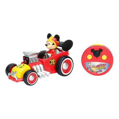 Carro A Control Remoto De Carreras De Mickey Disney Junior Color Rojo