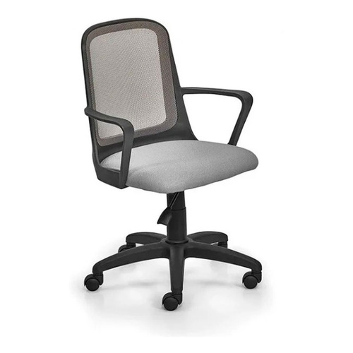 Silla de escritorio Rossi Fresa  gris oscuro con tapizado de marathon