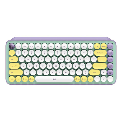 Logitech Teclado Mecánico Inalámbrico. Teclas Personalizable Color del teclado Púrpura/Verde Idioma Inglés US