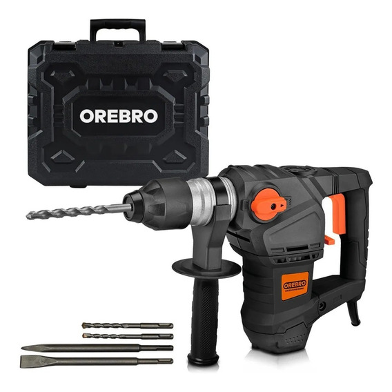 Rotomartillo Orebro Mt-55plus Negro Y Naranja 220v 1500w