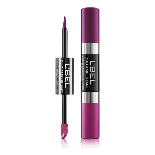 Labial L'Bel Dúo Amplifiant color fucsia violet mate