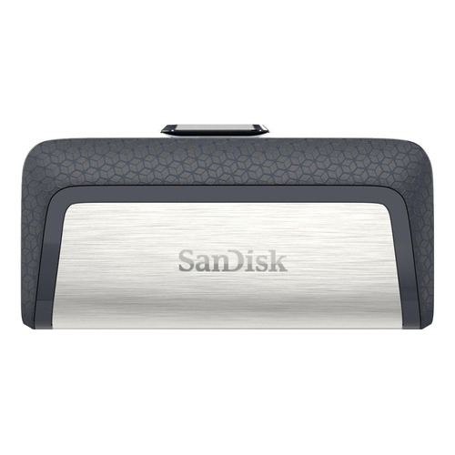 Memoria USB SanDisk Ultra Dual Drive Type-C 128GB 3.1 Gen 1 negro y plateado