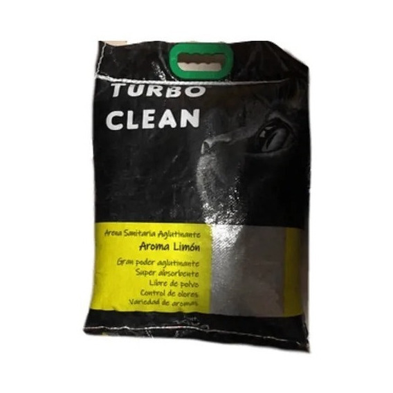 Arena Sanitaria Turbo Clean 10kg Aroma Limon x 10kg de peso neto