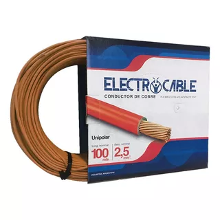 Cable Unipolar Electrocable 2,5mm X 100m Varios Colores 