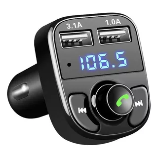 Transmisor Fm Bluetooth Puerto Dual Usb Mp3 Cargador Auto