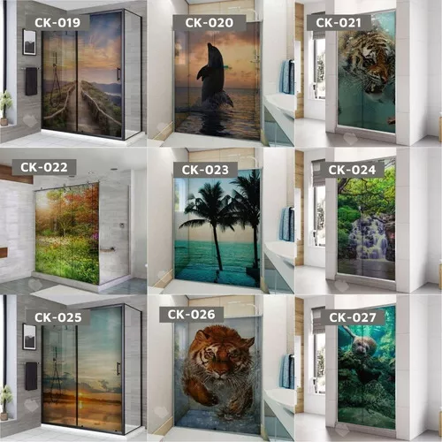 Adesivo Para Box De Banheiro 3d Tigre Branco Largura Total Até 120cm -  Adesivos Decorativos e Personalizados