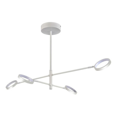 Colgante 4 Luces Led Linea Orion Blanco Diseño Moderno Pal