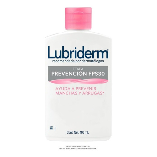  Crema para cuerpo Lubriderm Etapa Prevención Fps 30 en botella 400mL