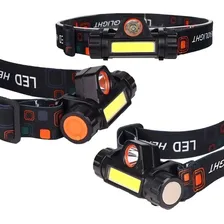 Linterna Minero Cabeza Led Recargable Koabit Con Imán Cob Sensor Movimiento Vincha Elástica Ajustable Alta Potencia Blanca Manos Libres 3 Modos Camping Pesca Caza Trabajo Exterior Frontal Blanco