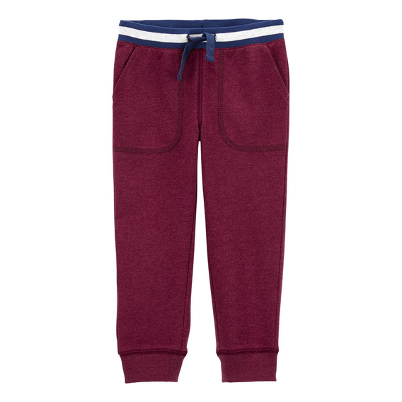 Pantalón Deportivo De Algodón, Bordó Carters 2p581210