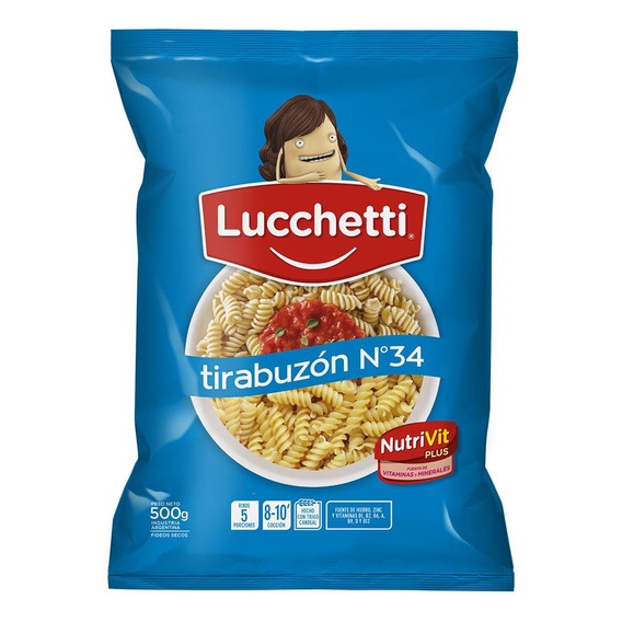 Fideos Lucchetti Tirabuzón N°34 500g