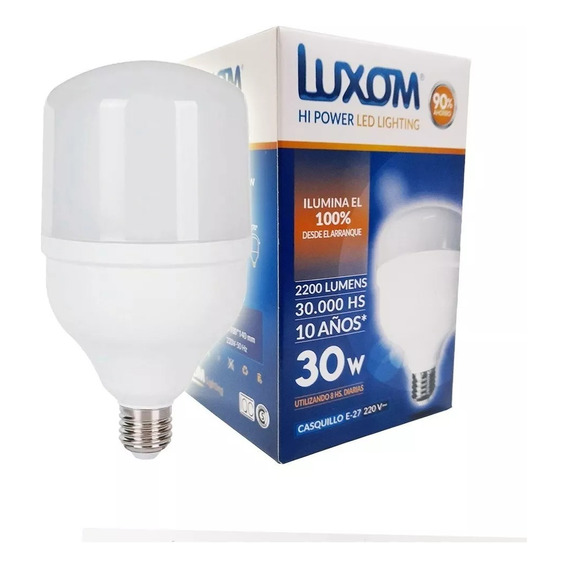 Pack 20 U. Lampara Led Hi Power 30w (170w) E27 Fría 220-240v