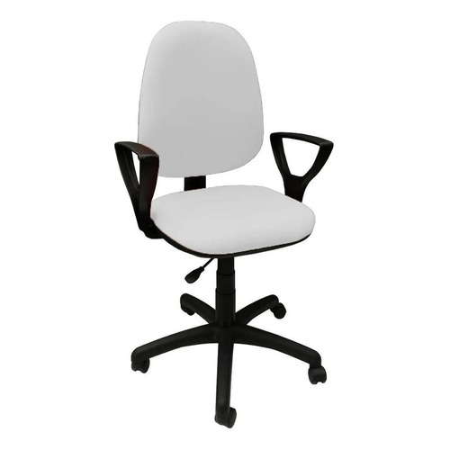 Silla de escritorio Mondo Sedie Roma alta giratoria ergonómica  blanca con tapizado de cuero sintético