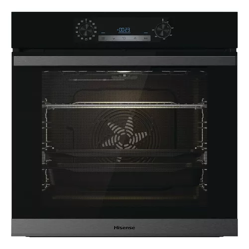 Hisense BSA65226AB Horno Multifunción con Vapor y Función Freidora de Aire  sin Aceite, Capacidad 77L, Cocción Simultanea 5 Niveles, ventilador XXL