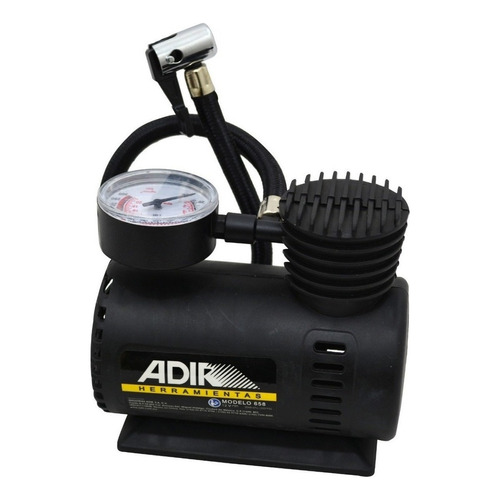 Compresor De Aire Mini Batería Portátil Adir 658 Color Negro