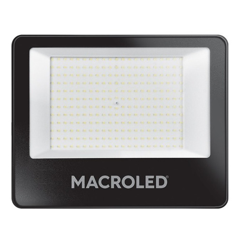 Reflector Proyector Led 200w Macroled Alta Luminosidad Ip65 Color de la carcasa Negro Color de la luz Blanco cálido