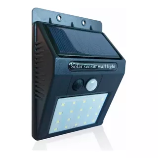 Reflector Led Panel Solar 20w Recargable Sensor Movimiento