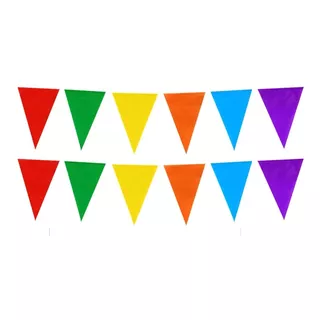 Decoración Banderín Plástico Colores 20 Tiras Personalizado