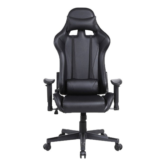 Silla de escritorio NCH Pro Ultimate AF-C5902 gamer ergonómica  negra con tapizado de cuero sintético