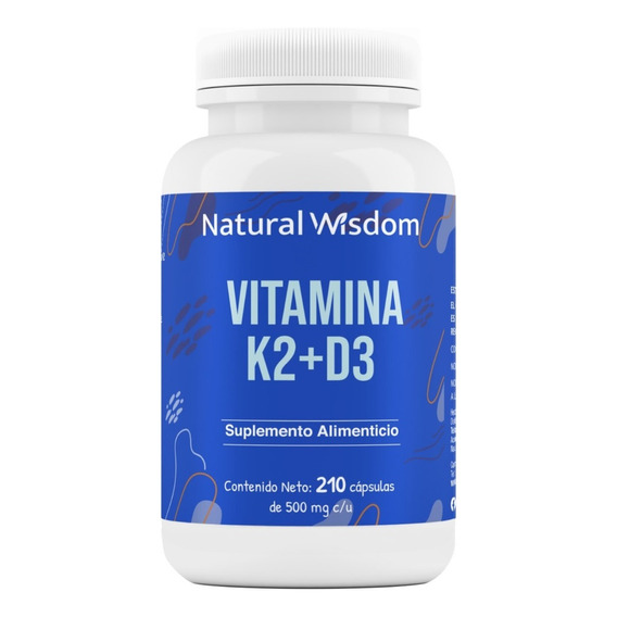 Vitamina K2 + D3 400ui + Vitamina A, Huesos Fuertes 210 Caps