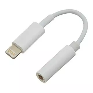 Adaptador Lightning Para iPhone A Jack 3.5mm Para Audifono Color Blanco