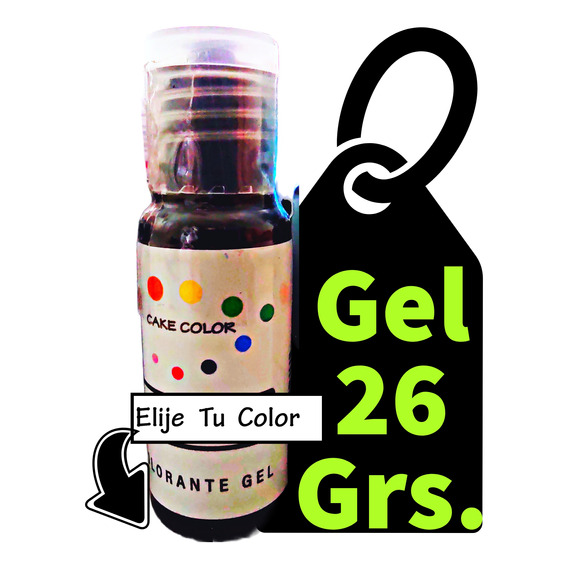 Colorante Comestible, Gel Cake Color 26g, Mas Grande