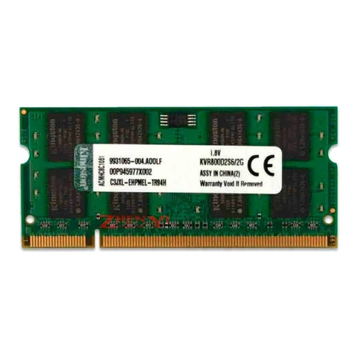 Memoria RAM ValueRAM color verde  2GB 1 Kingston KVR800D2S6/2G