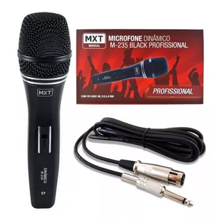 Microfone Dinamico M-235 Black Profissional Cor Preto