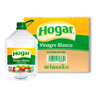 Vinagre Blanco Hogar 5 Litros Caja 4 Piezas Alcohol De Caña Imasa Cocina Desinfección