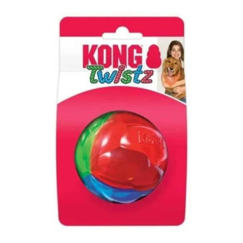 Kong Pelota Ball Twistz Medium - Flota - Color Rojo