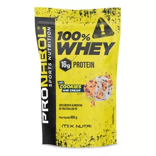 Pronabol 100% Whey 16g Protein Pacote 900g - Cookies Sabor 