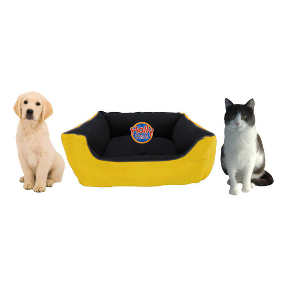 Cama Para Mascota Mediana Color Amarillo