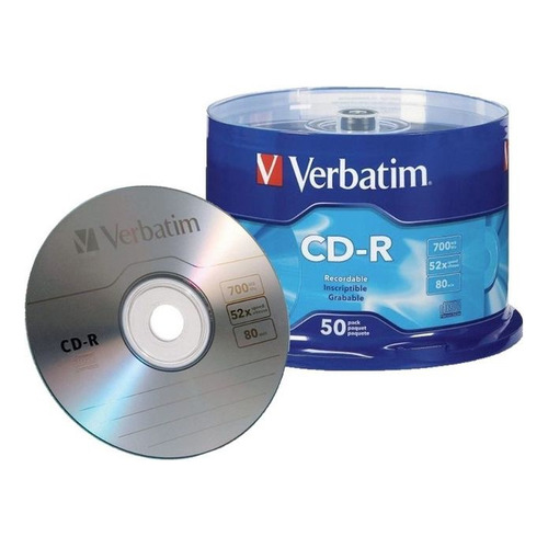 Verbatim #97488 Disco Compacto Cd-r 52x 80min 700 Mb C/50