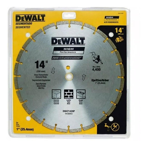 Disco Diamantado Segmentado 14 Hp Dewalt Dw47142hp